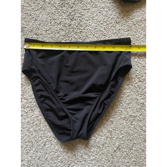 Sunsets Black Underwire Tankini Bra Top 36 D and Swim Brief Bottom Size Small - Picture 12 of 12